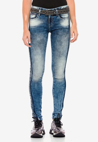 CIPO & BAXX Skinny Jeans in Blauw: voorkant