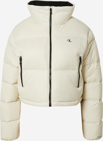 Calvin Klein Jeans Overgangsjakke i beige: forside