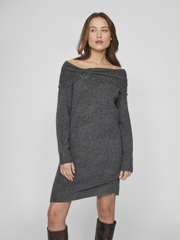 VILA Knit dress in Grey: front