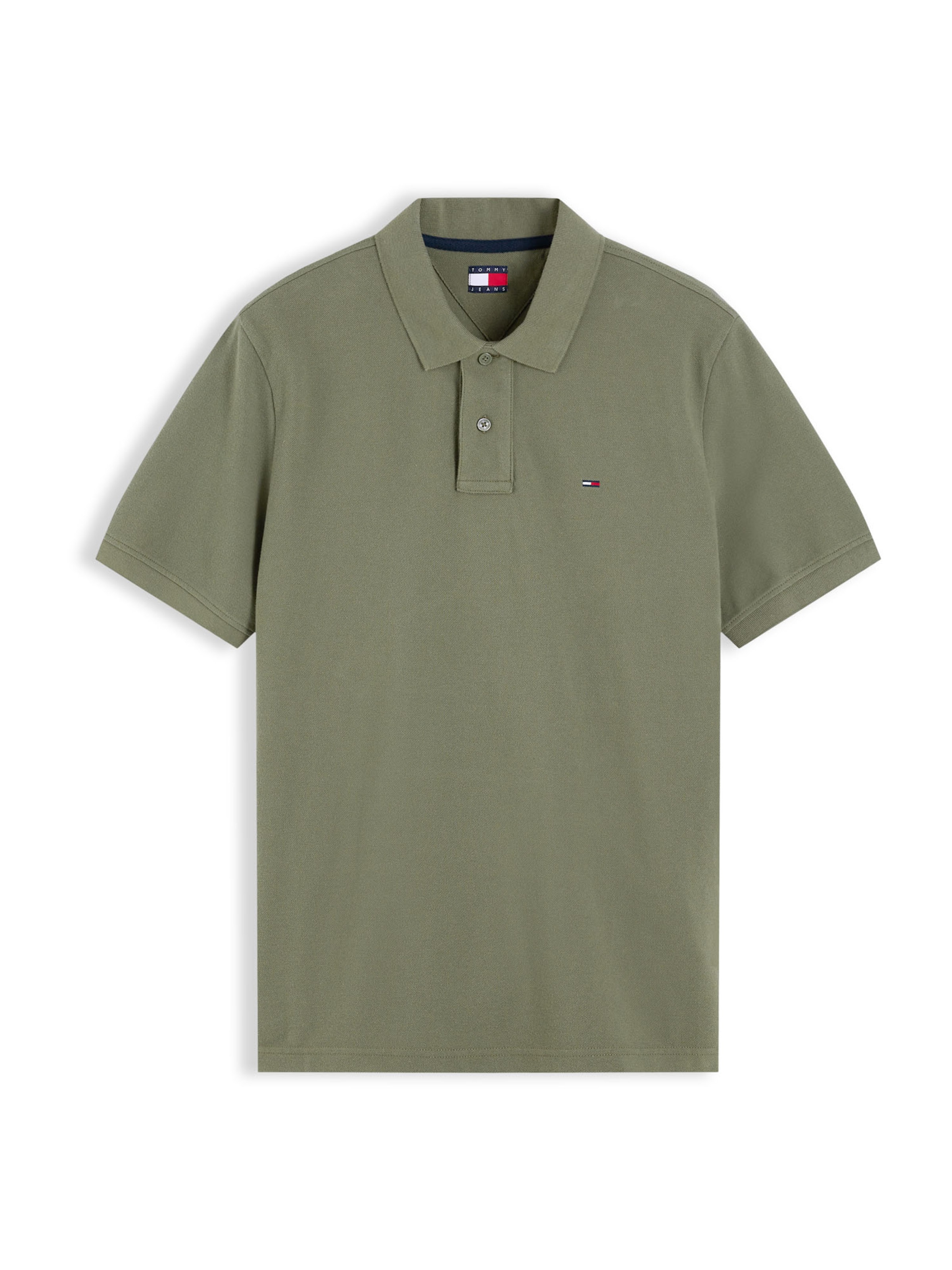 Tommy Jeans - Camisa 'ESS' em verde: frente