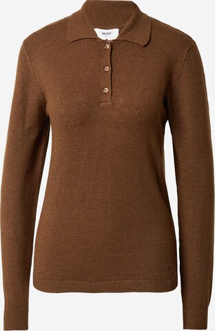 OBJECT Sweater 'THESS' in Brown: front