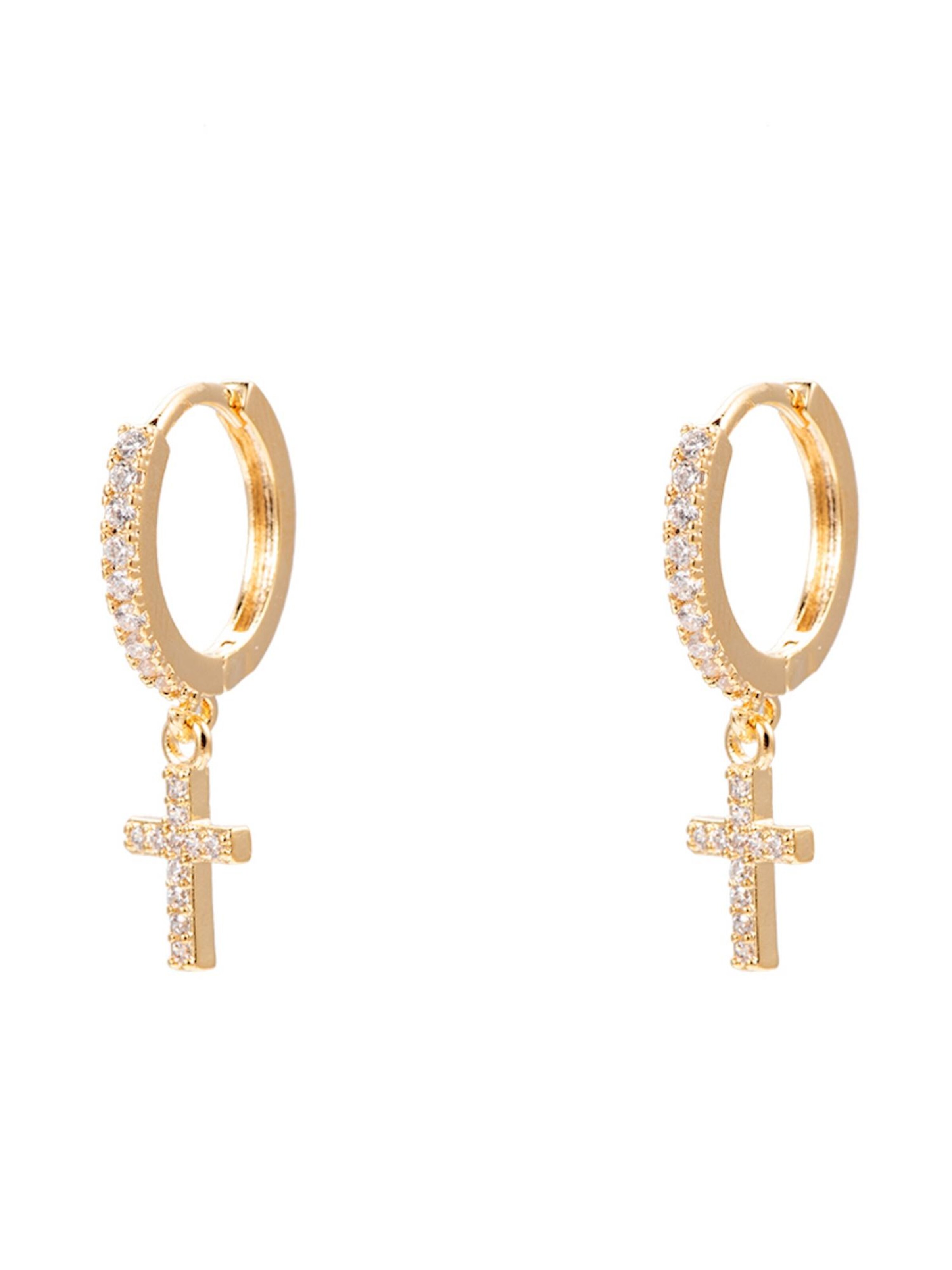 Cala Rose Earrings in Gold: front