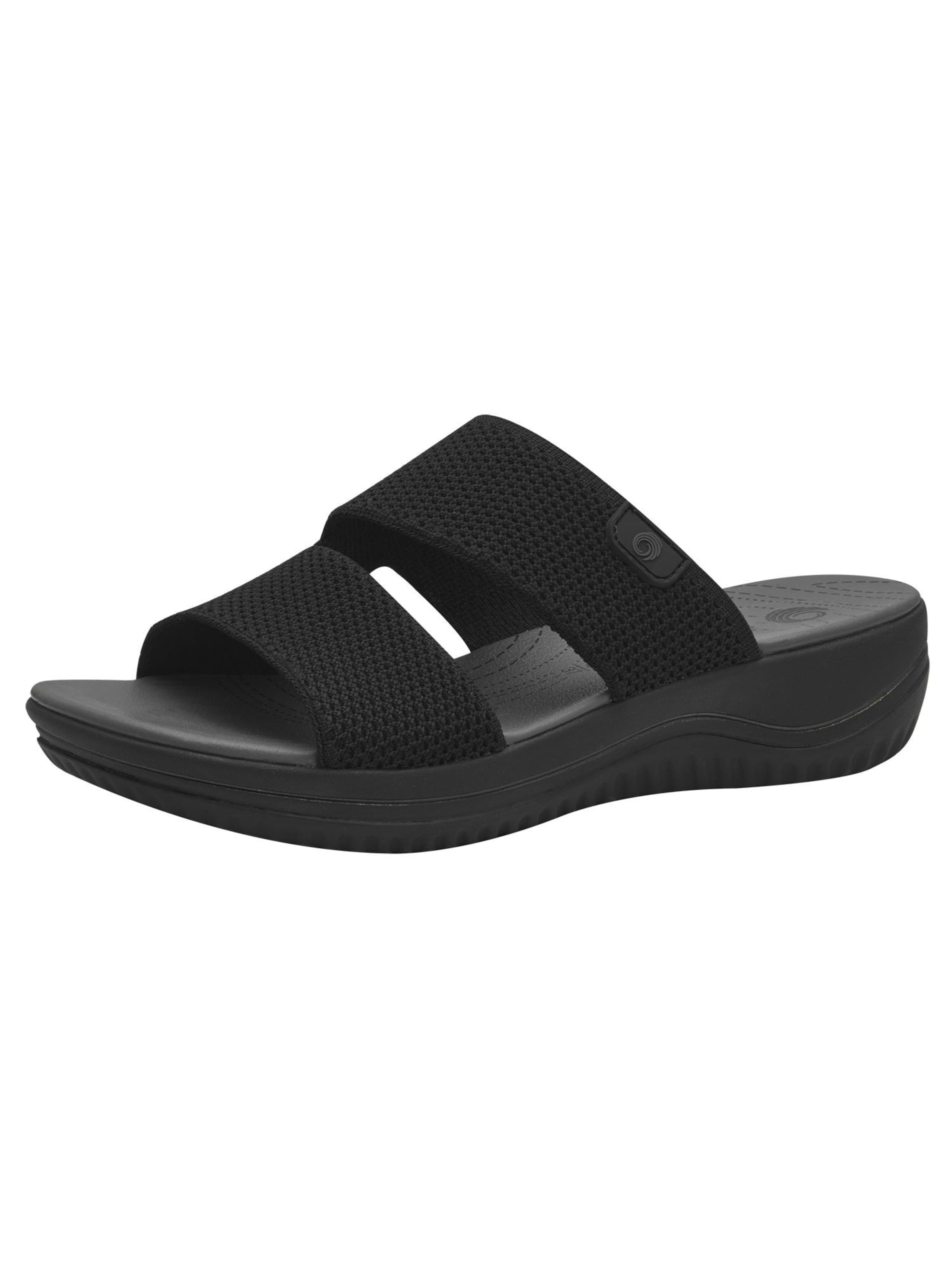 JANA Mule in Black: front