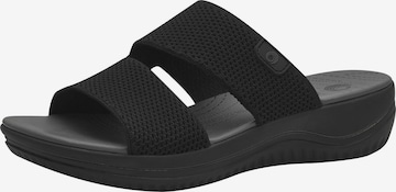 JANA Mules in Black: front