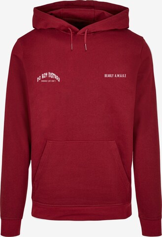 Merchcode Sweatshirt 'Barely Awake' in Rood: voorkant