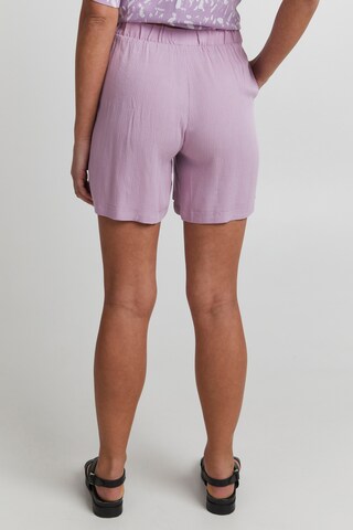 ICHI - Pierna ancha Pantalón 'MARRAKECH' en lila