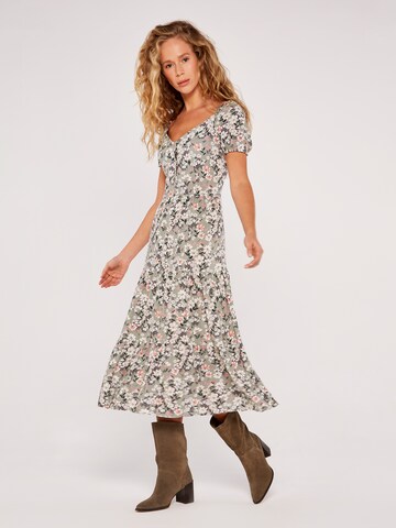 Apricot Kleid in Grün