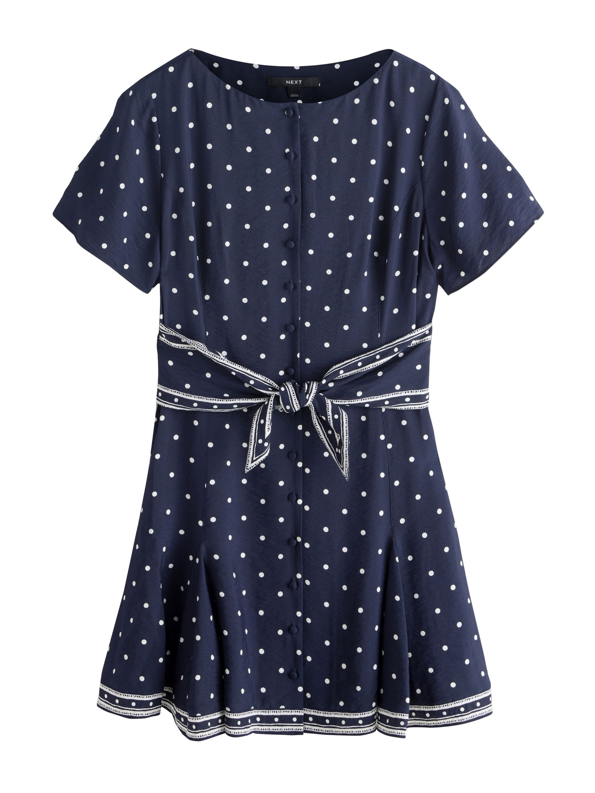 Next Платье-рубашка в Синий: спереди
