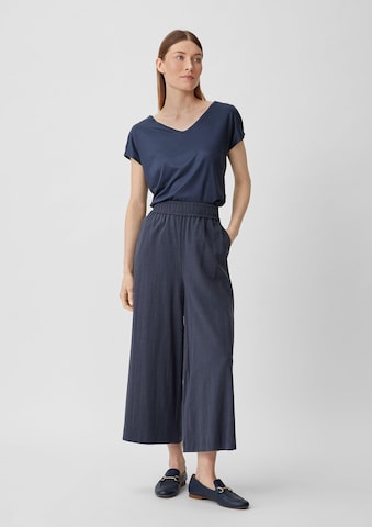 COMMA Wide leg Broek in Blauw