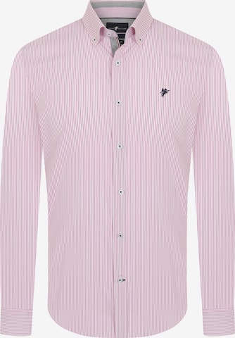 DENIM CULTURE - Camisa 'Rex' em rosa: frente