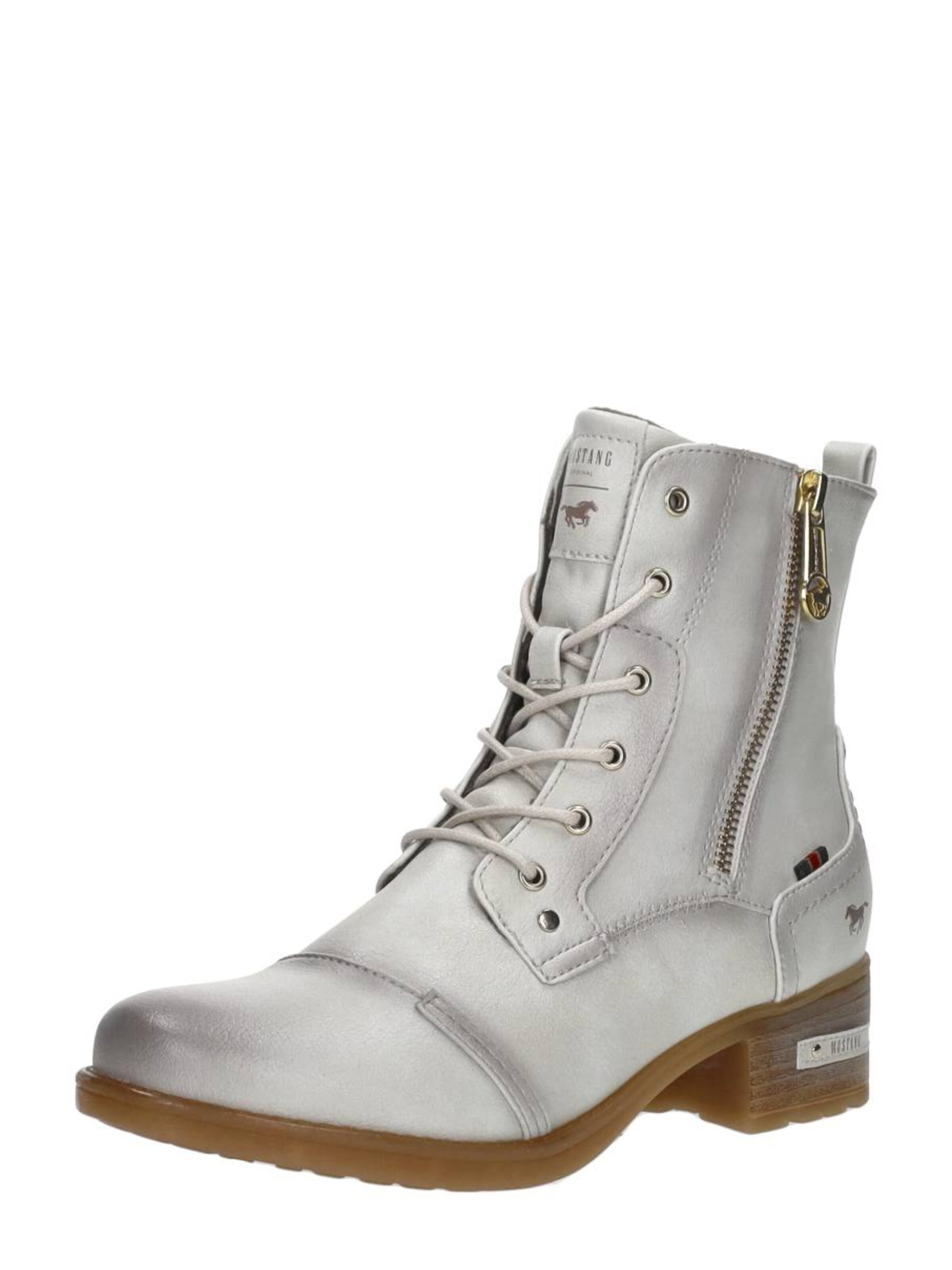 MUSTANG Veterschoen 'Veterschoenen Hoog' in Wit