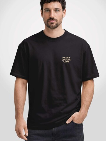 Neverless Shirt 'spaghetti' in Black: front