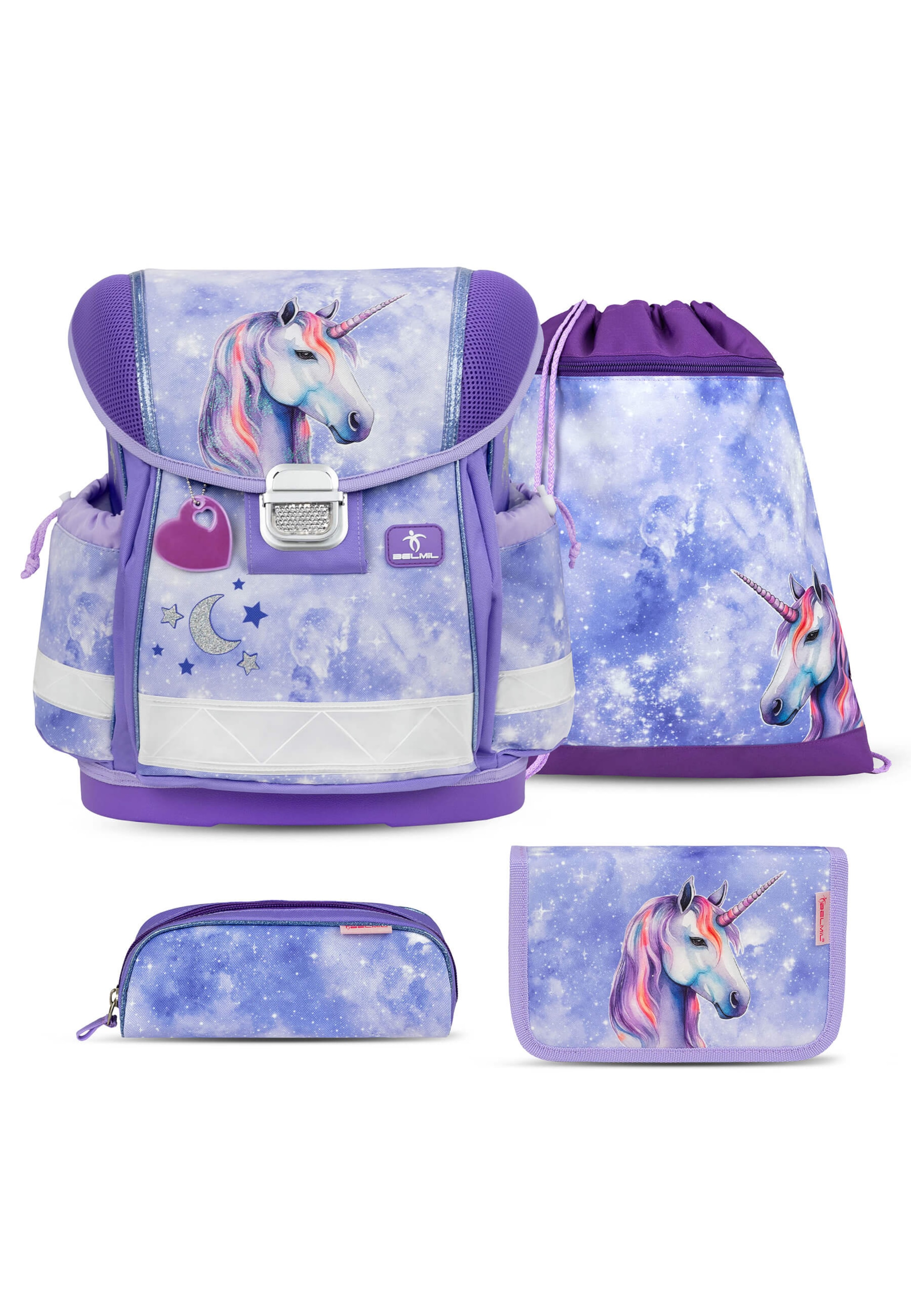 Belmil Backpack in Purple: front