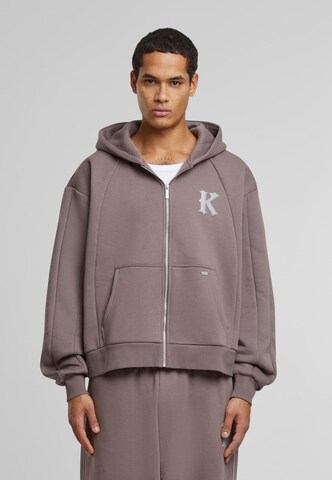 Karl Kani Кофта на молнии в Коричневый: спереди