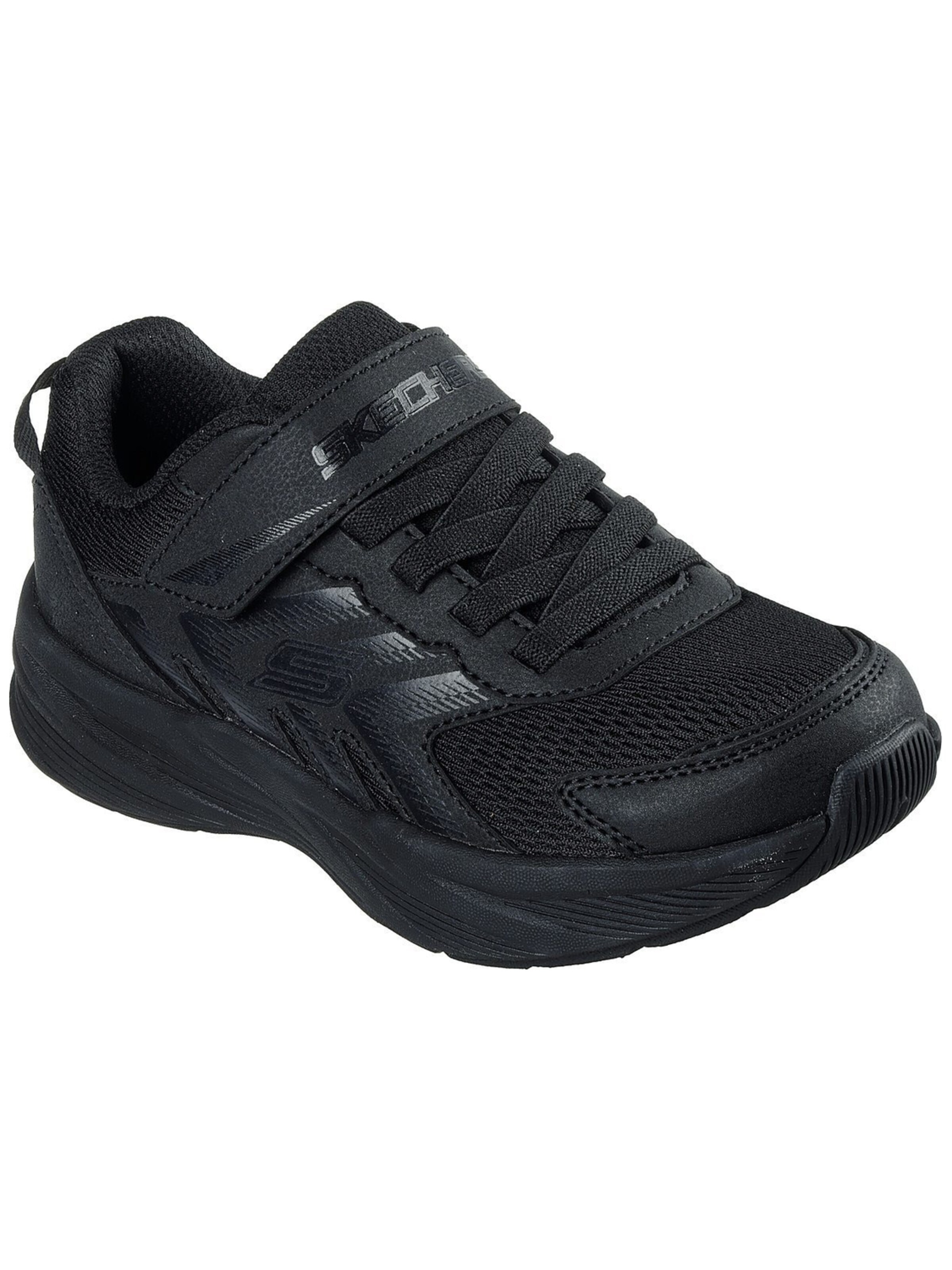 SKECHERS Sportschoen 'Skechers Microspec Tread' in Zwart: voorkant