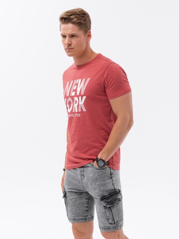 Ombre T-Shirt 'S1734' in Rot