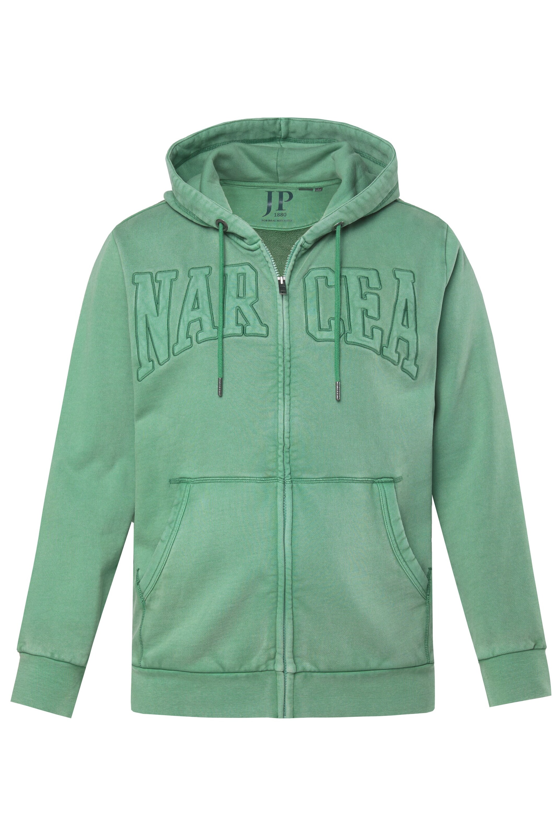 JP1880 Sweatvest in Groen: voorkant