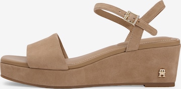 Sandales TOMMY HILFIGER en marron : devant
