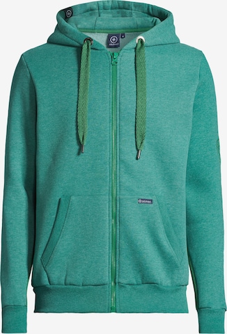 Veste de survêtement 'Makker' salzhaut en vert : devant