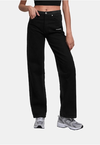 Pegador Wide leg Jeans 'Gina' in Zwart: voorkant