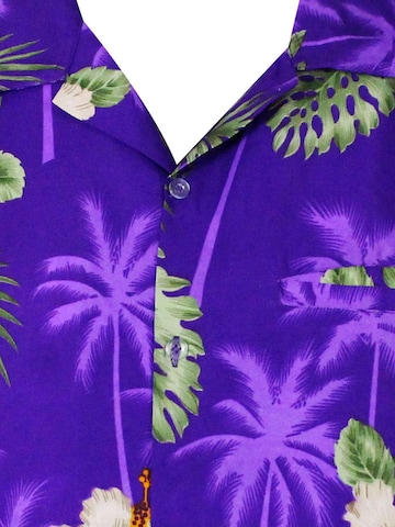 King Kameha Shirt 'Small Flower' in Purple