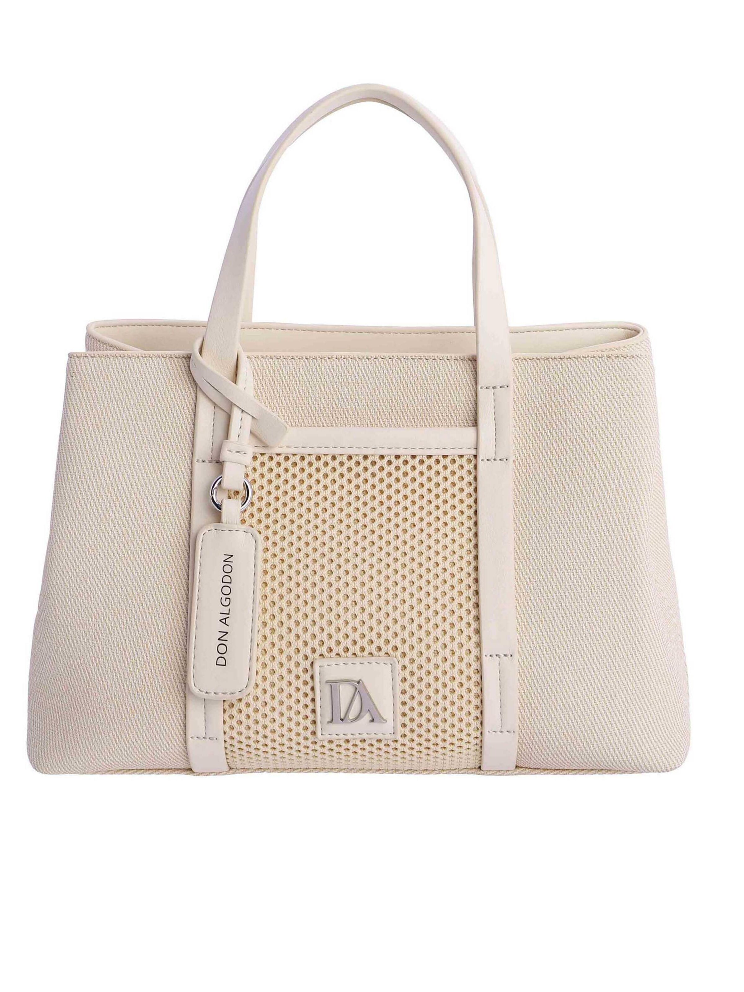 Don Algodon - Bolso de mano 'Cala' en blanco: frente