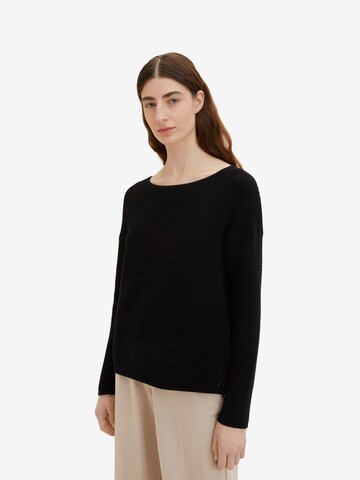 TOM TAILOR Sweater 'Ottoman' in Black