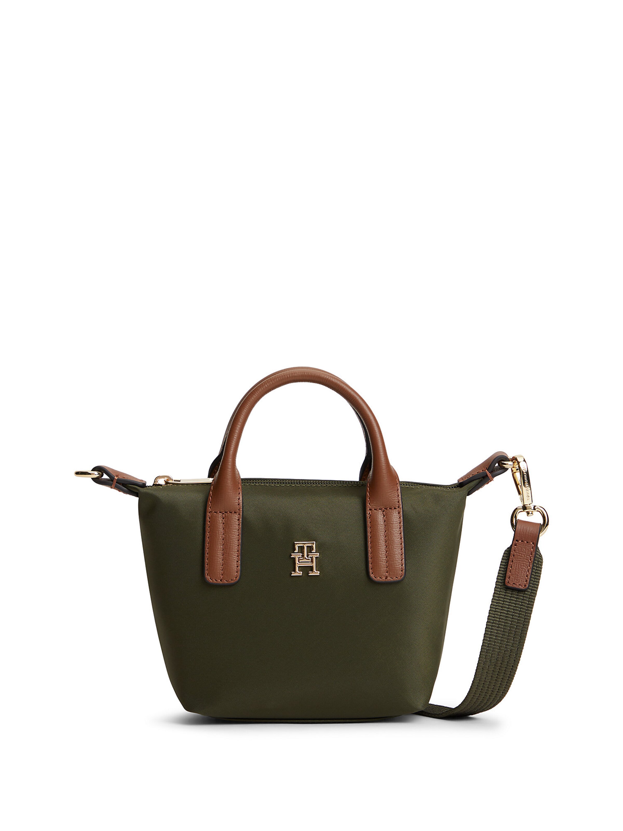 TOMMY HILFIGER Handbag 'Popette' in Green: front