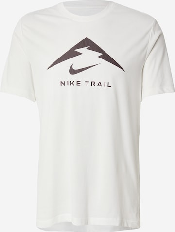 NIKE Toiminnallinen paita 'TRAIL' värissä valkoinen: etupuoli