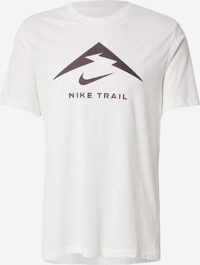 Sportiniai marškinėliai 'TRAIL' iš NIKE, spalva – tamsiai ruda / balta, Prekių apžvalga
