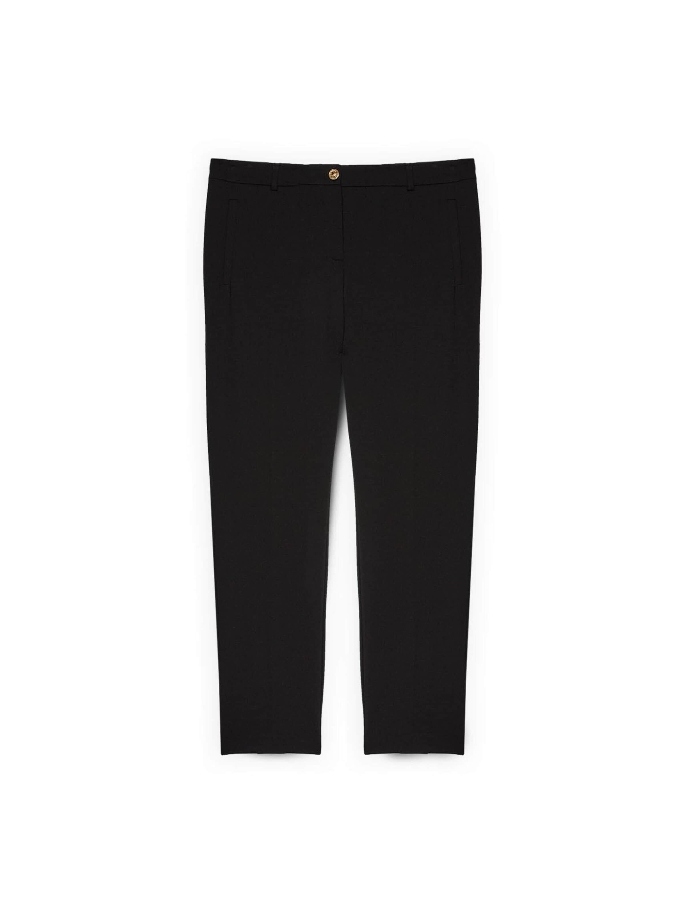 Coupe slim Pantalon Fiorella Rubino en noir : devant