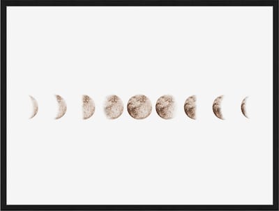 Liv Corday Bild 'Moon Phase' in hellbraun / schwarz / weiß, Produktansicht