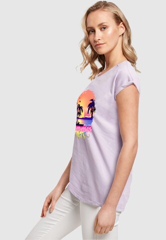 Merchcode Shirt 'Summer Vibes Sunset' in Lila