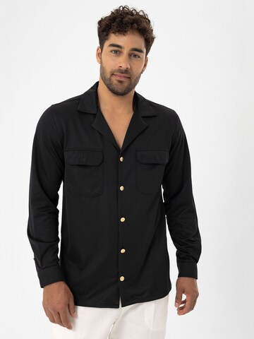 Dandalo - Ajuste regular Camisa en negro: frente
