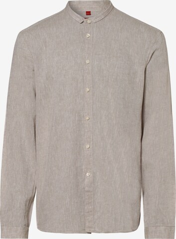 Finshley & Harding London Button Up Shirt in Beige: front