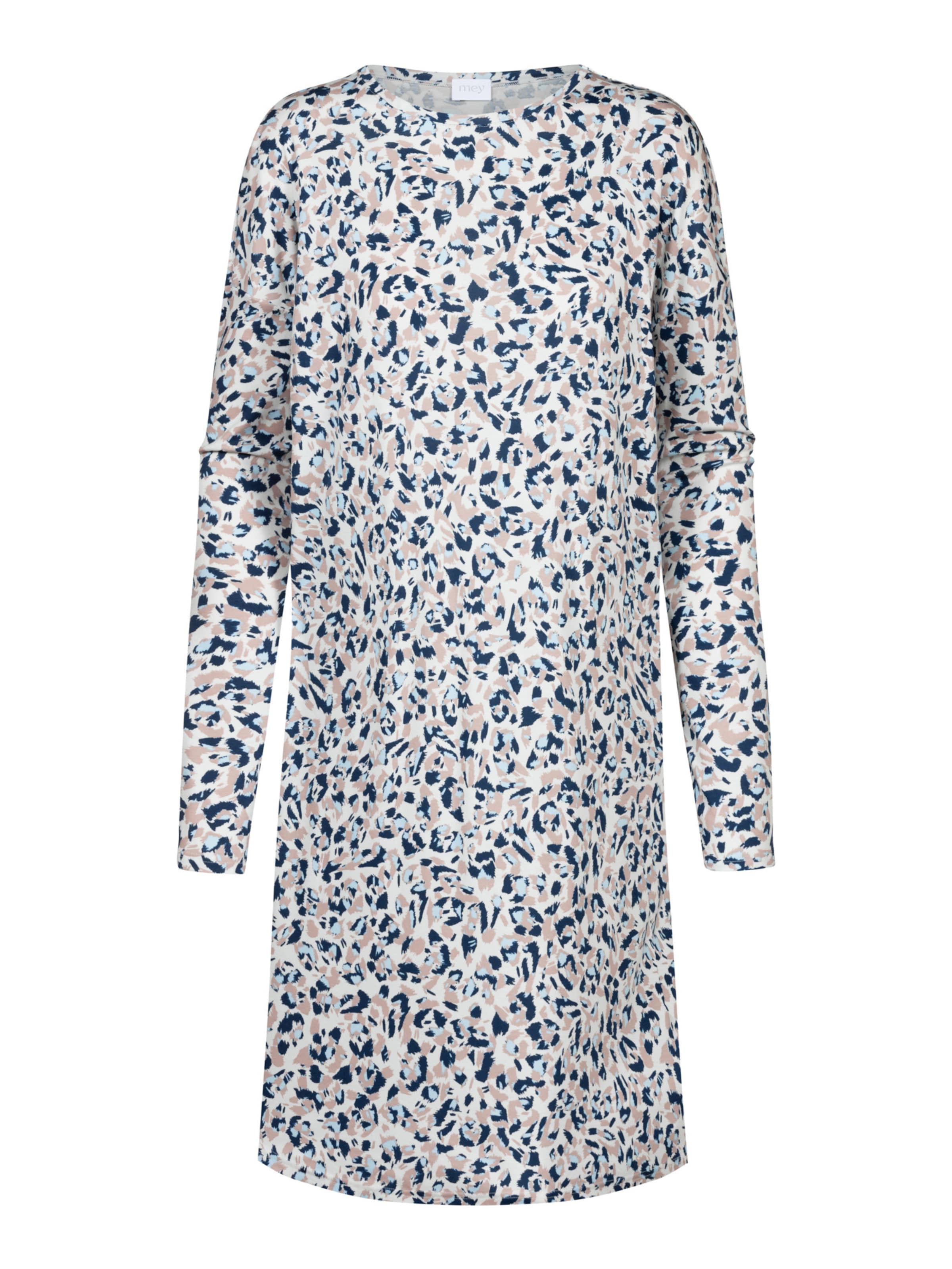 Mey Nachthemd 'Soft' in Blauw: voorkant