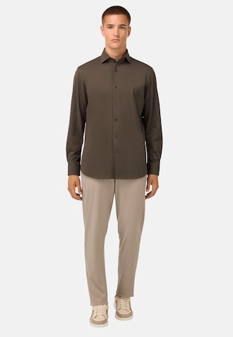 Coupe regular Chemise Boggi Milano en marron