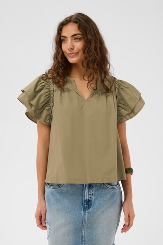 CULTURE - Blusa 'CUKipa Olena' en verde: frente