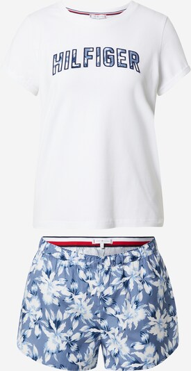 Tommy Hilfiger Underwear Kort pyjamas i rökblå / himmelsblå / vit, Produktvy