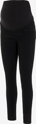 Skinny Jeggings MAMALICIOUS en noir : devant