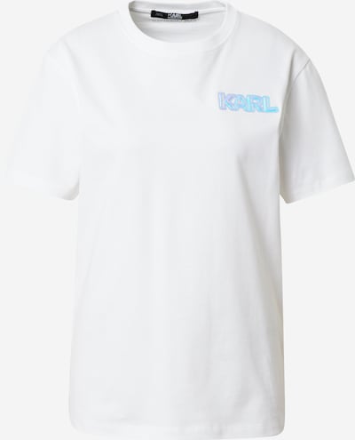 Karl Lagerfeld T-shirt en turquoise / blanc, Vue avec produit