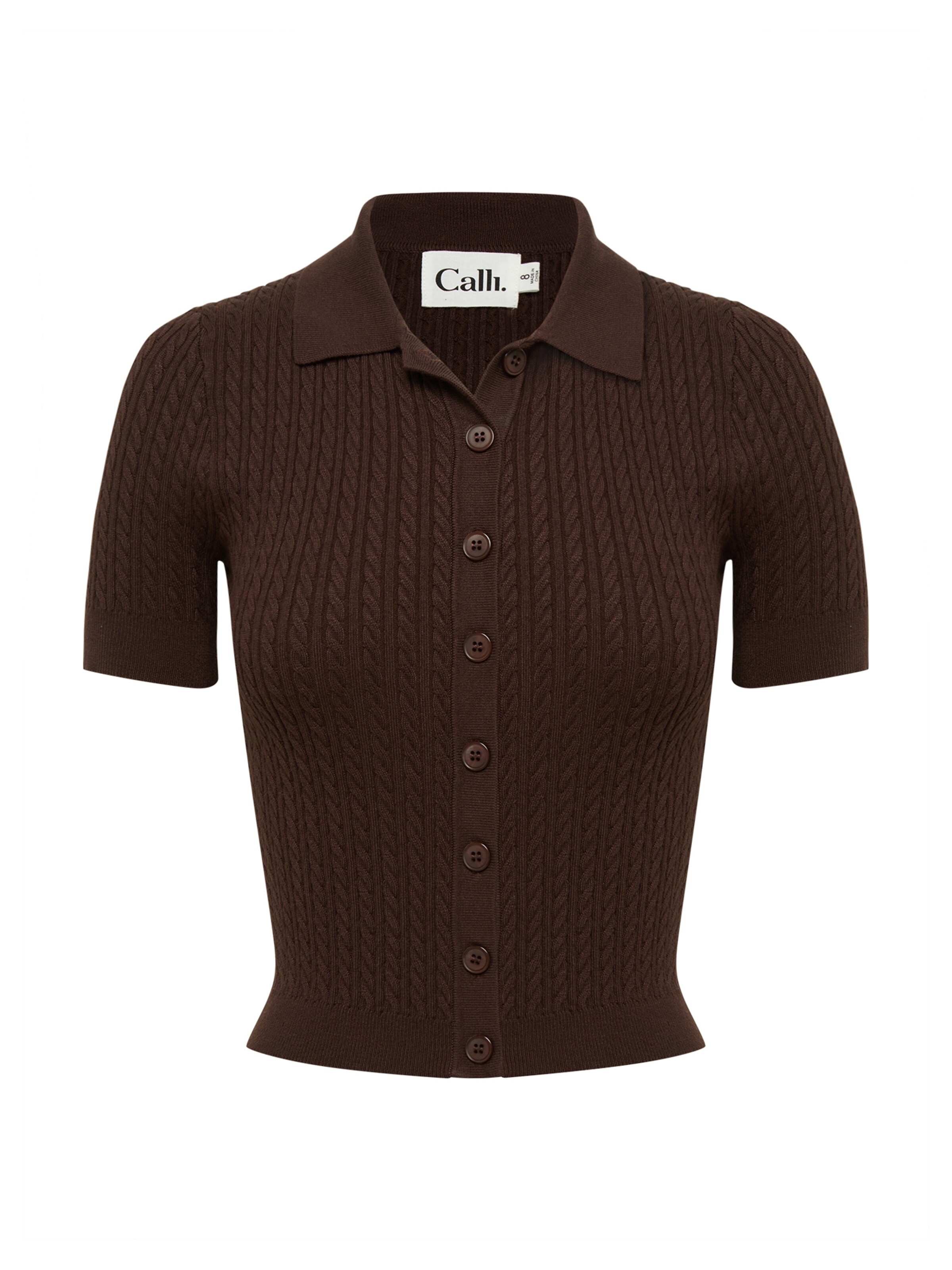 Calli Top 'Havard' in Brown: front