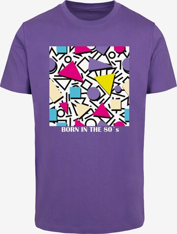 Mister Tee Shirt 'Geometric Retro' in Purple: front