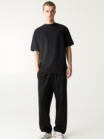 Wide Leg Pantalon Pull&Bear en noir