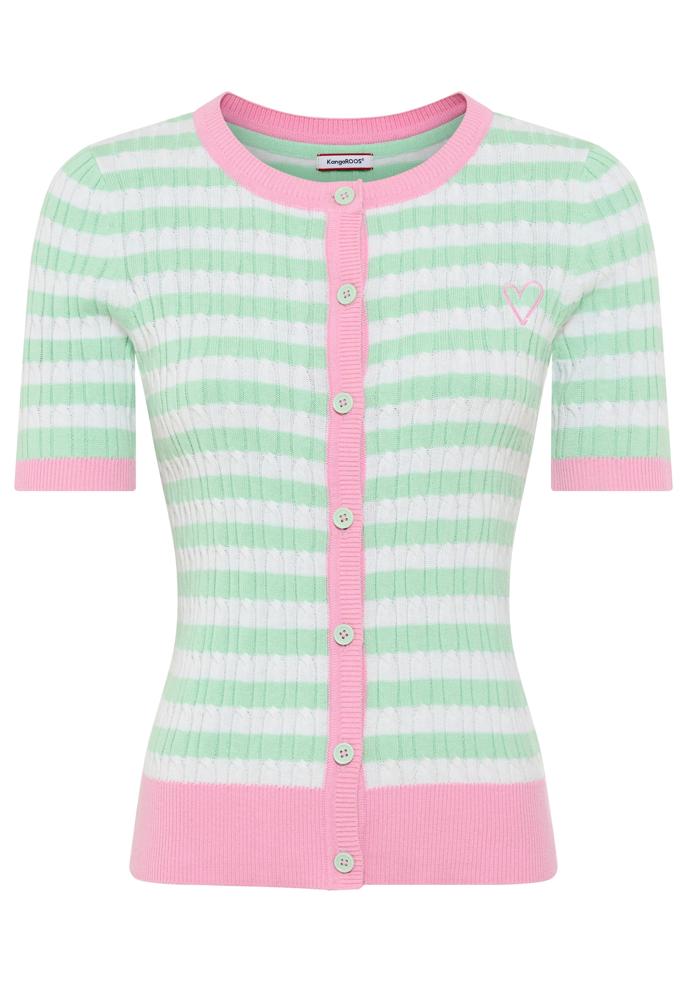 KangaROOS Strickjacke in Grün: Vorderseite