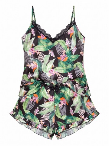 Donna Short Pajama Set 'Eris' in Black: front