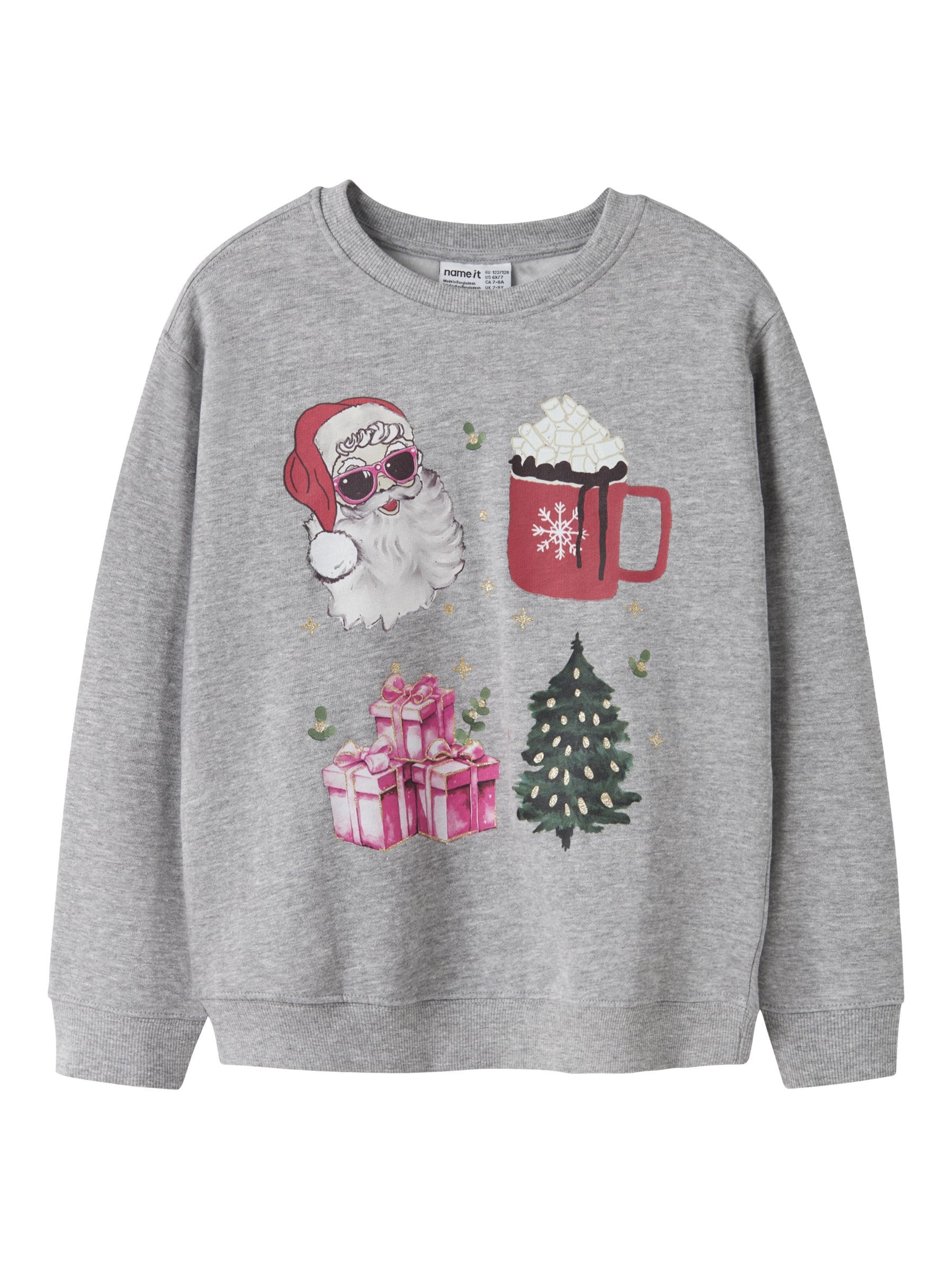 NAME IT Sweatshirt in Grey: front