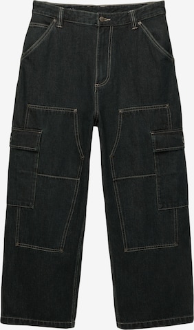 Pull&Bear Baggy Džíny s kapsami – černá: přední strana