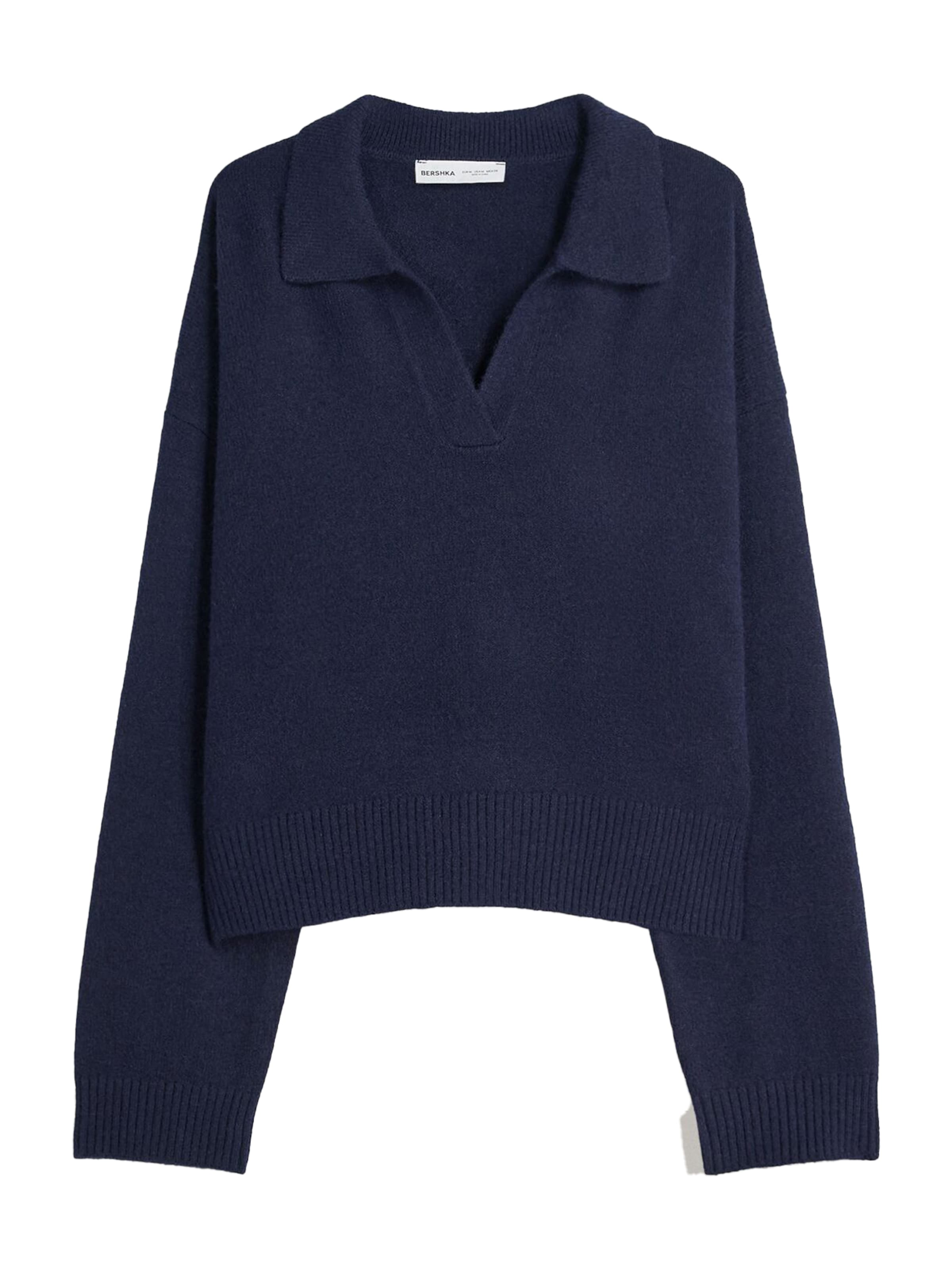 BershkaPulover - plava boja: prednji dio