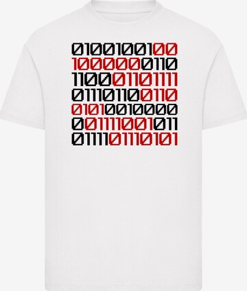 T-Shirt 'I love you 01001001 Binary Code Valentinstag' F4NT4STIC en blanc : devant